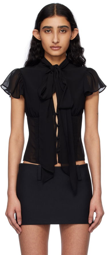 Košeľa GUIZIO Guizio Ara Tie-Front Blouse Čierna | P24120W096, 0
