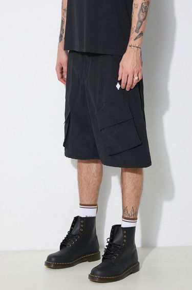 Šortky Marcelo Burlon Marcelo Burlon Cross Nylon Cargo Shorts Čierna | CMCS001S24FAB0011001, 3