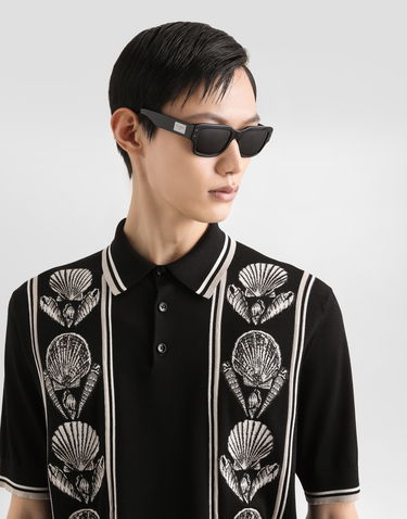 Polo tričko Dolce & Gabbana Dolce & Gabbana Knitted Shell Polo Shirt Čierna | GXZ02TJBSLSHN5PI, 3