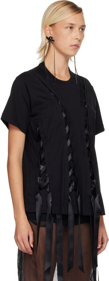 Tričko Simone Rocha Simone Rocha Unraveling Ribbon T-shirt Biela | 5368 0553, 4