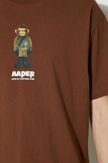 Tričko AAPE by A Bathing Ape AAPE Theme Print T-Shirt Hnedá | AAPTEM1498XXM, 5