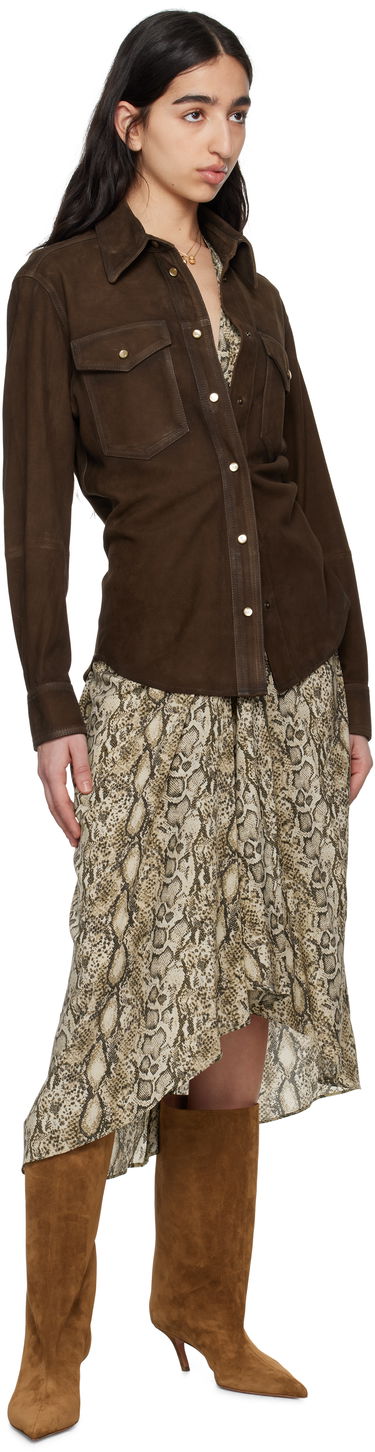 Košeľa ISABEL MARANT Isabel Marant Danisia Suede Shirt Hnedá | CH0231FA-C2B03I, 3