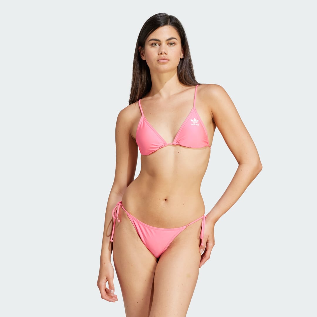 Plavky adidas Originals Adicolor Triangle Bikini Ružová | IJ8664, 1