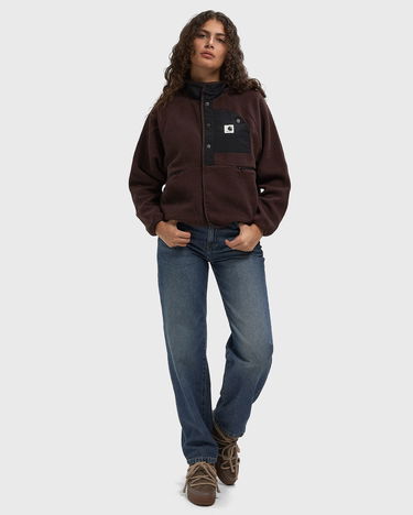 Bunda Carhartt WIP Flynn Snap-Button Fleece Jacket Hnedá | I035460-3AN.XX, 2