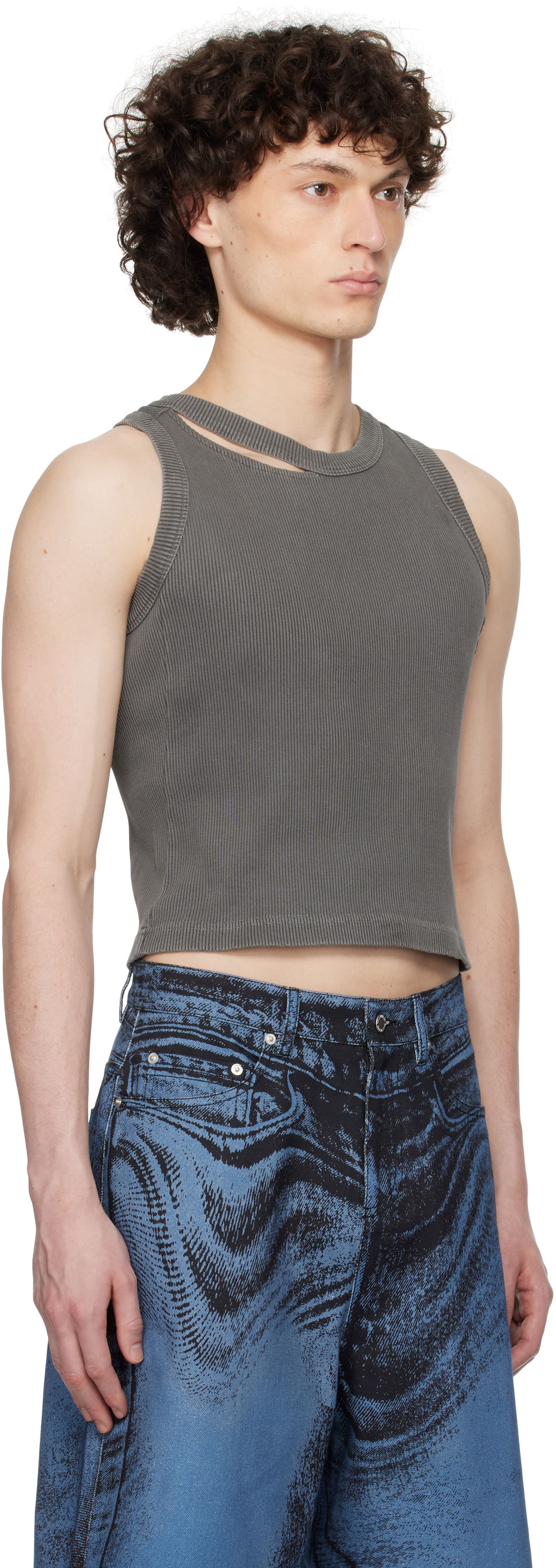 Tielko Camper Camperlab Ribbed Cutout Tank Top Šedá | AU00030-001, 1