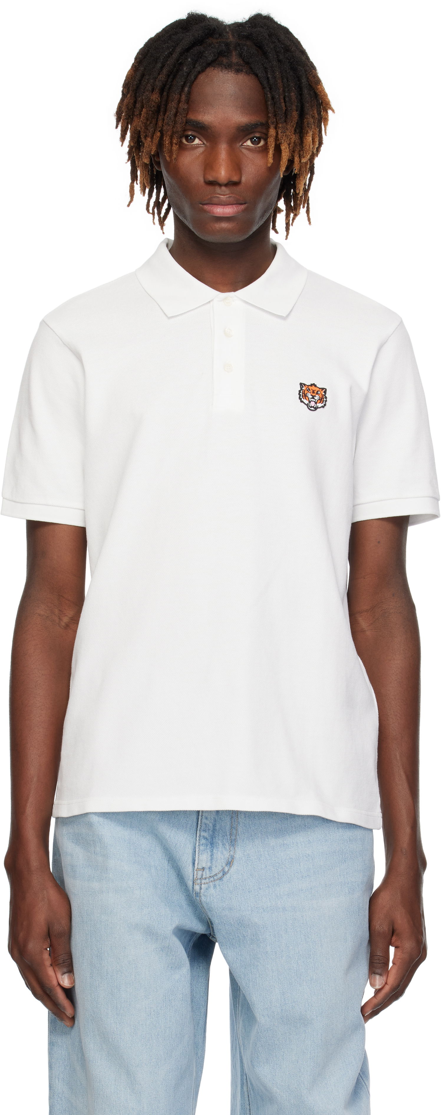 Polo tričko KENZO Kenzo Paris 'Happy Tiger' Slim Polo Biela | FF55PO5434PU, 0