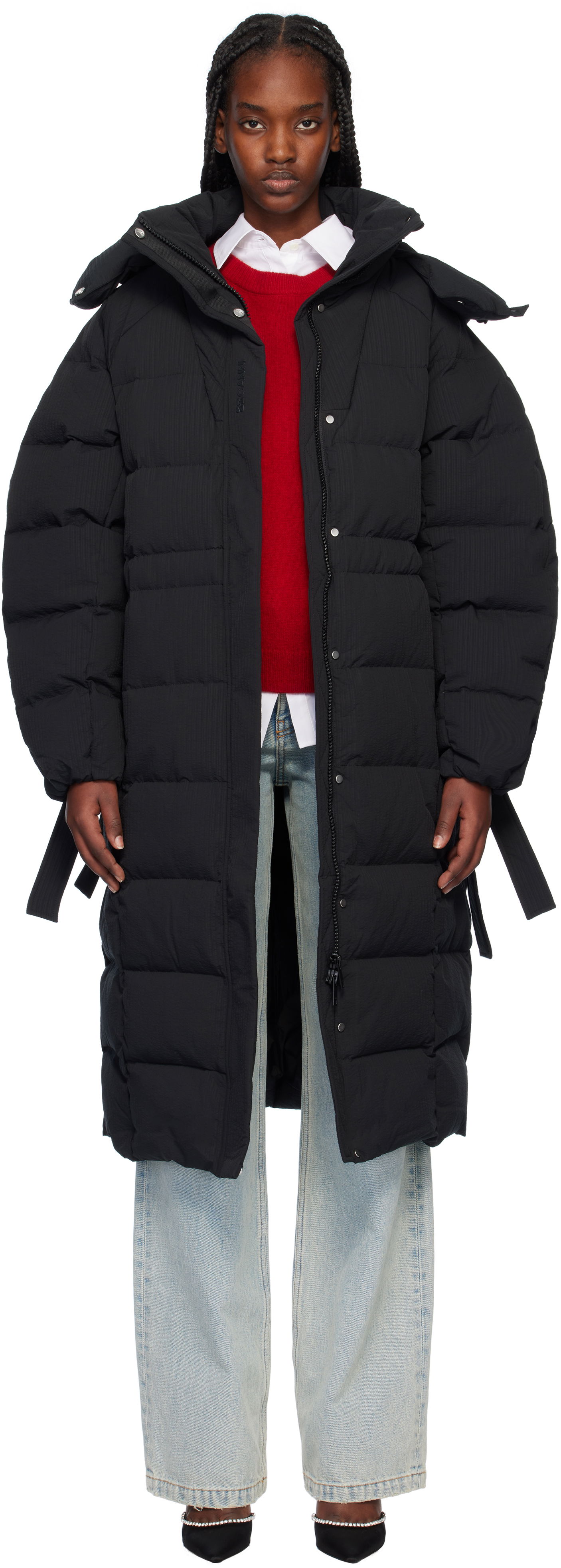 Prešívaná bunda GANNI Tech Down Coat Čierna | F9688, 0