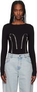 AREA Long Sleeve Zipper Bodysuit