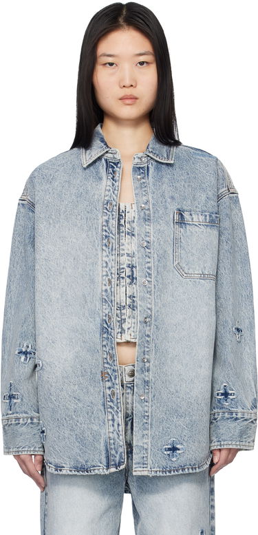Košeľa Ksubi Oversized Klassic Kraftwerk Denim Shirt by Ksubi Modrá | WPS25SH002, 0