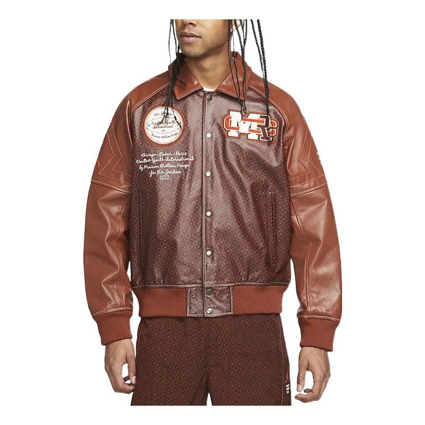 Bomber bunda Jordan Air Jordan x Maison Château Rouge Varsity Jacket Hnedá | DJ9771-203
