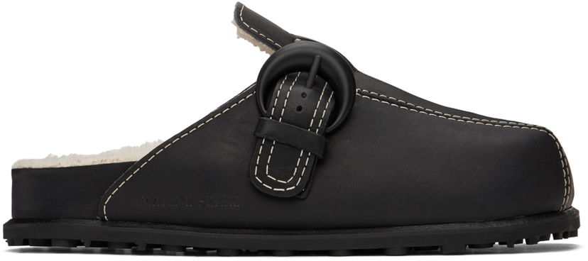 Oblečenie Marine Serre Marine Serre Square Toe Shearling Slippers Čierna | MFW013-BK99