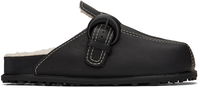 Marine Serre Square Toe Shearling Slippers