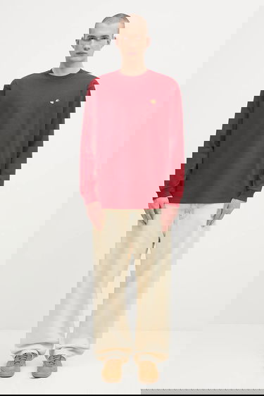 Tričko Carhartt WIP L/S Chase Long Sleeve T-Shirt Červená | I026392.30QXX, 4