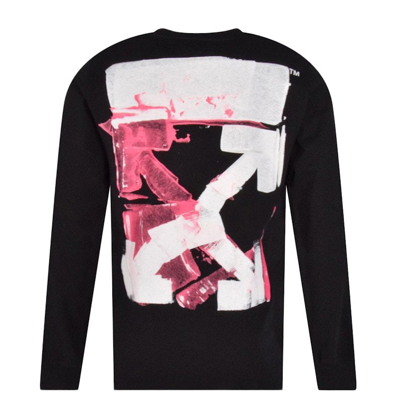 Tričko Off-White Acrylic Arrow L/S T-Shirt Black Čierna | OMAB001F21JER0051032, 0