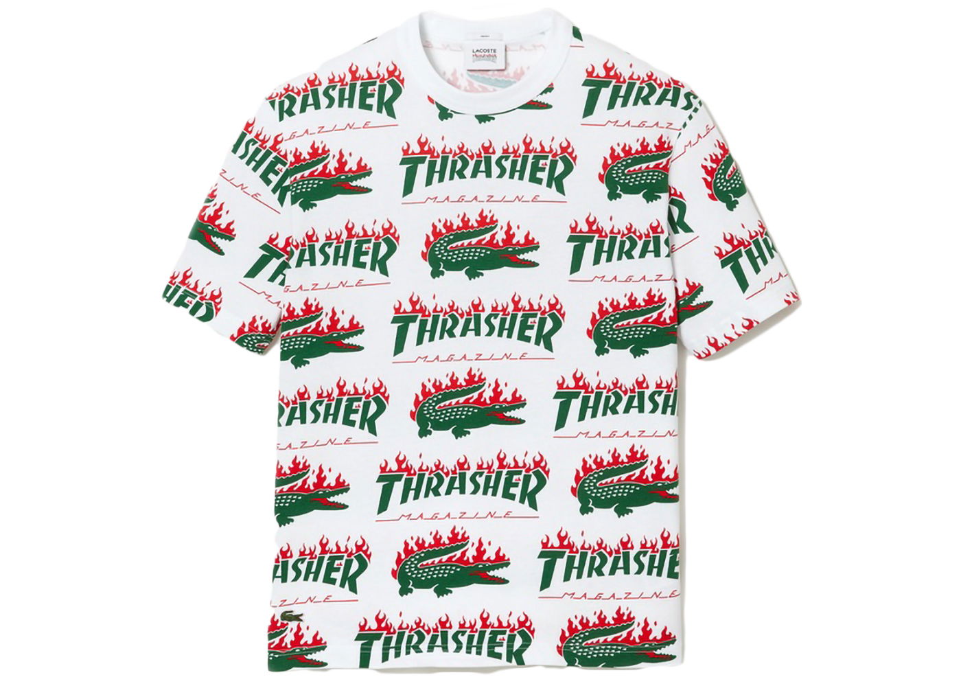 Tričko Lacoste x Thrasher Oversized T-Shirt Biela | TH7107L-001, 0