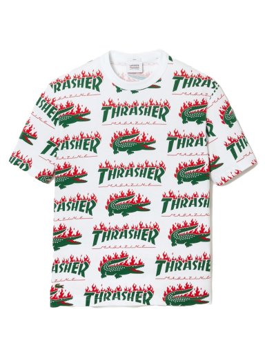 Tričko Lacoste x Thrasher Oversized T-Shirt Biela | TH7107L-001