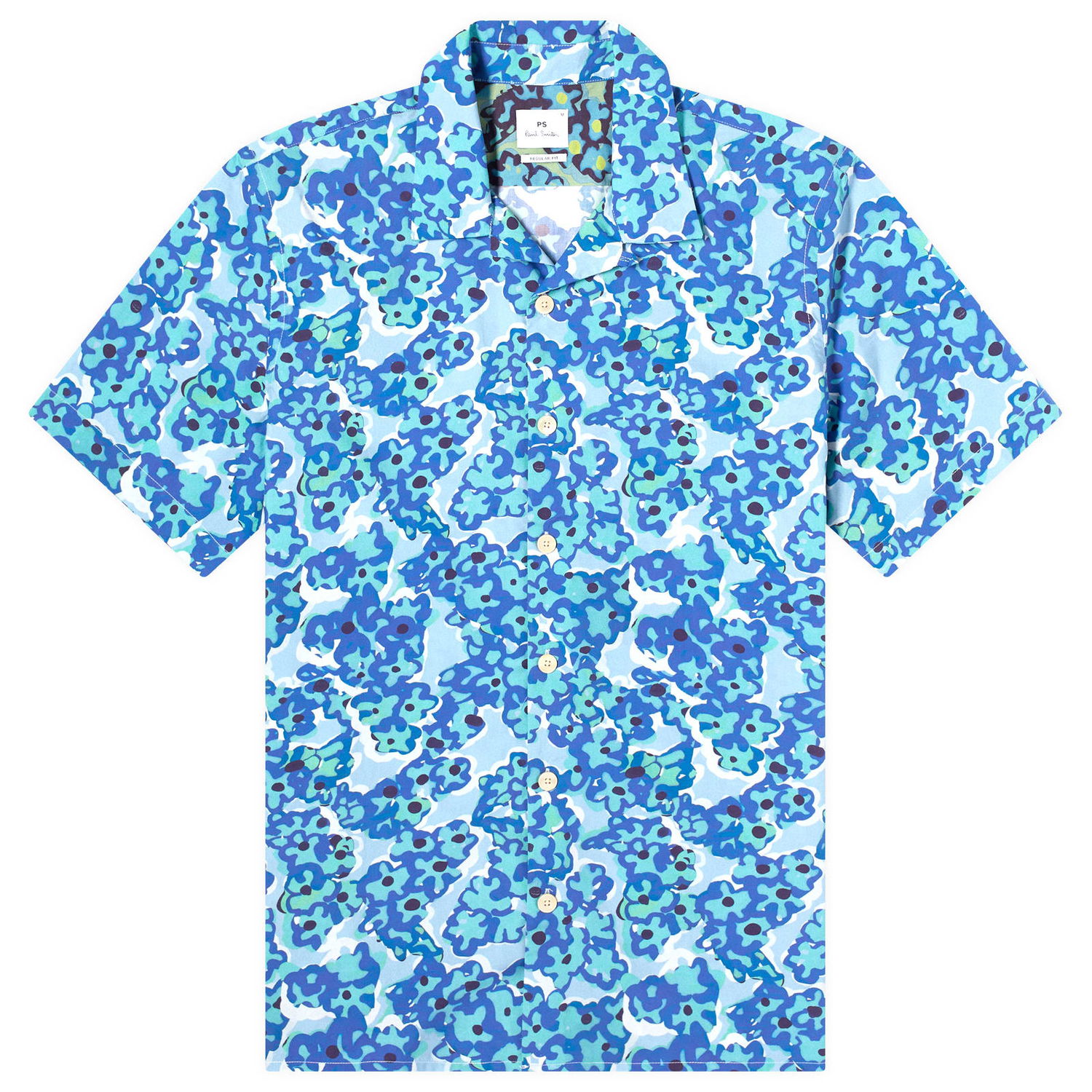 Košeľa Paul Smith Paul Smith Floral Print Vacation Shirt Modrá | M2R-114R-N22103-41, 0