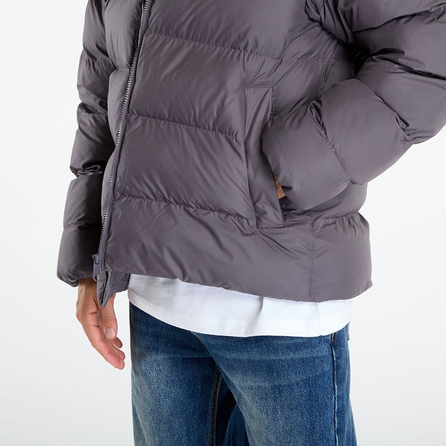 Prešívaná bunda adidas Performance Hooded Puffer Jacket Šedá | JX4122, 1
