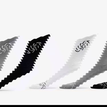 Ponožky Footshop High Crew Socks 3-Pack Black/ White/ Grey Rôznofarebný | FTSHP_369, 0