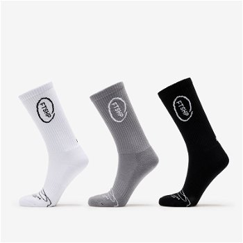 Footshop High Crew Socks 3-Pack Black/ White/ Grey FTSHP_369