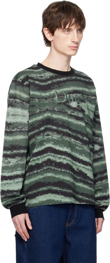 Tričko Dime Dime Brushstroke Long Sleeve T-Shirt Zelené | DIMESP257GRN, 1