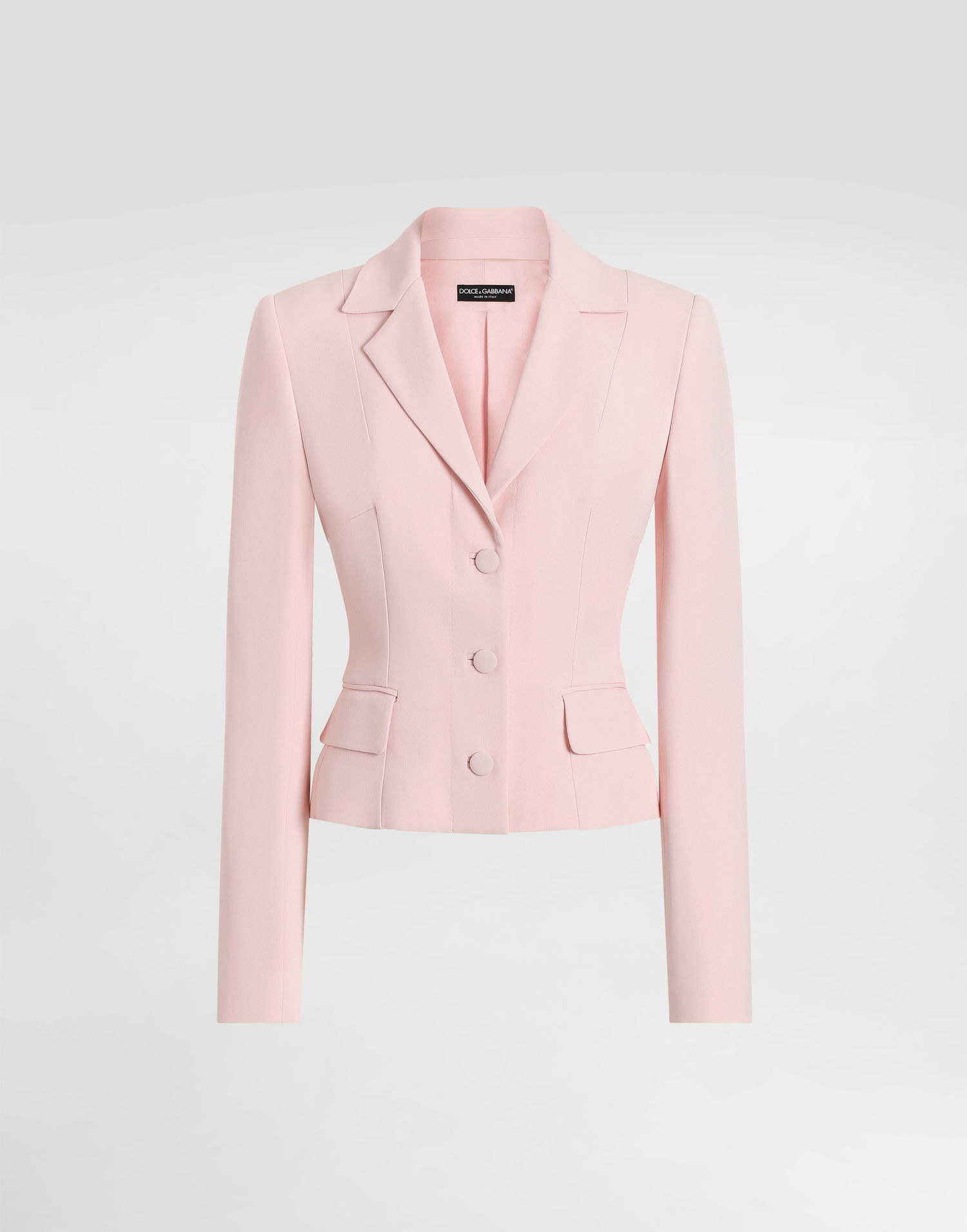 Bunda Dolce & Gabbana Dolce & Gabbana Single-Breasted Stretch Cady Jacket Ružová | F27BTTFUAE5F1452, 0