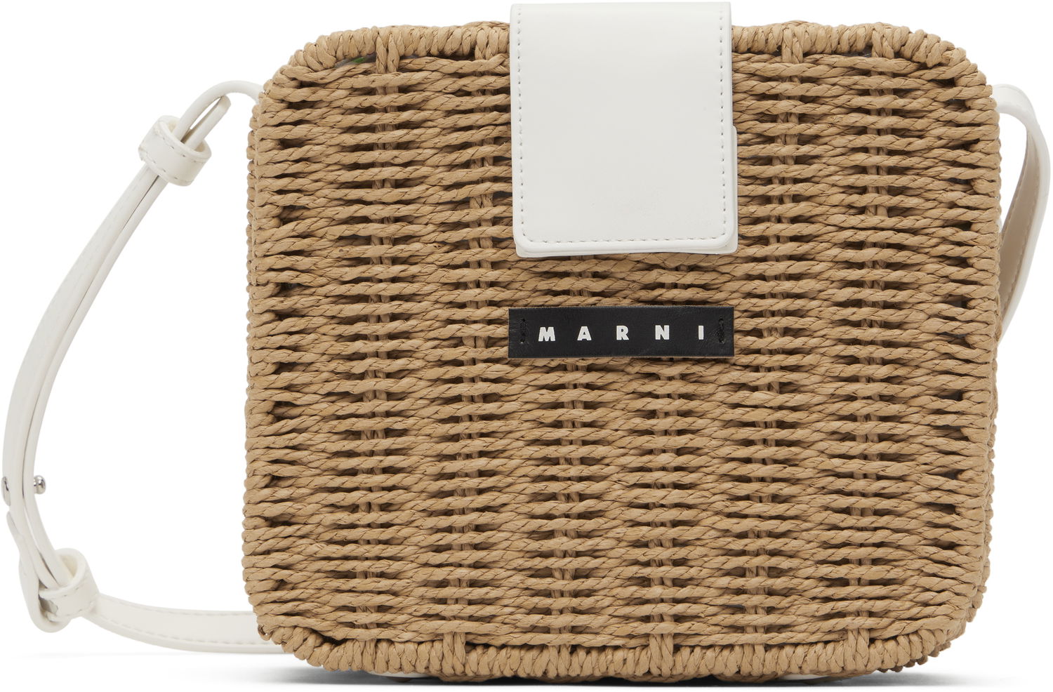 Taška cez rameno Marni Marni Kids Woven Crossbody Bag Hnedá | M01474-M00UY, 0