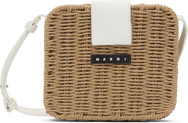 Taška cez rameno Marni Marni Kids Woven Crossbody Bag Hnedá | M01474-M00UY, 0