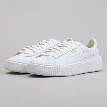 Tenisky a topánky Puma Basket Platform Core white - gold Biela | 364040 04, 0