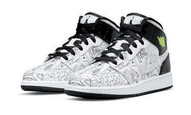 Tenisky a topánky Jordan Air Jordan 1 Mid SE "DIY" GS Biela | DC4099-100, 3
