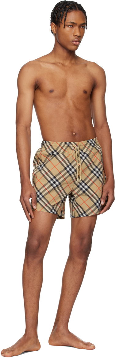 Plavky Burberry Burberry Check Swim Shorts Béžová | 8108203, 3