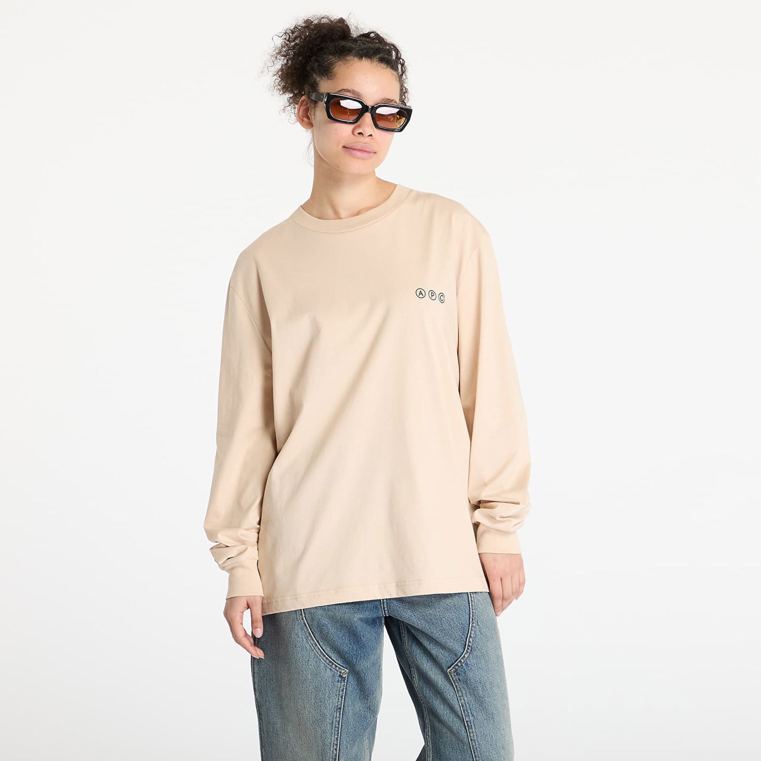 Tričko A.P.C. A.P.C. Adresse Long Sleeve T-Shirt Béžová | COHBM-M26438 BAA, 0