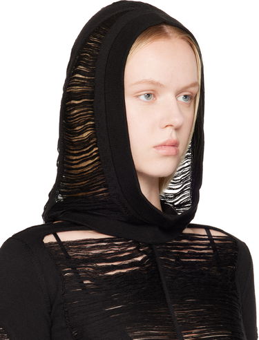 Sveter Rick Owens Rick Owens Hollywood Jera Knitted Hood Šedá | RO01E7481 KGRIDM, 3