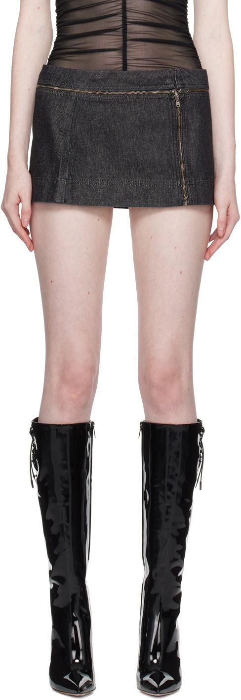 Sukňa Miaou Miaou Ema Denim Miniskirt Čierna | 4045RWDBLK, 0