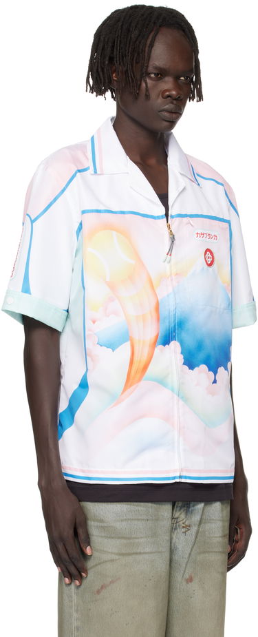 Košeľa Casablanca Casablanca Fuji Dream Zip Shirt Biela | MPF25-SWM-064-01, 1