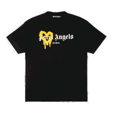 Tričko Palm Angels Dubai Heart Sprayed Tee Čierna | PMAA001F21JER0041018, 0