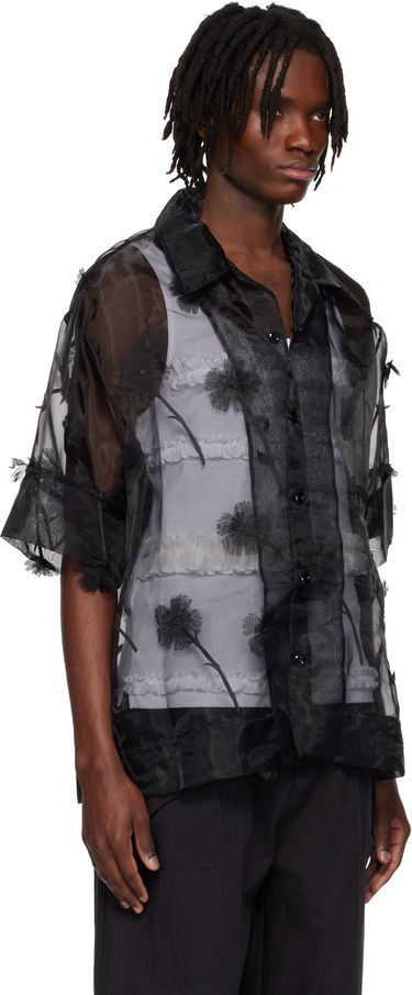 Košeľa Simone Rocha Simone Rocha Carnation Organza Boxy Shirt Béžová | 5332 1245, 4