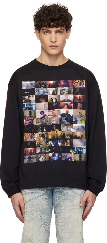 Tričko Diesel Photo Collage Long Sleeve T-Shirt Čierna | A16491-0AKAK-9XX, 0