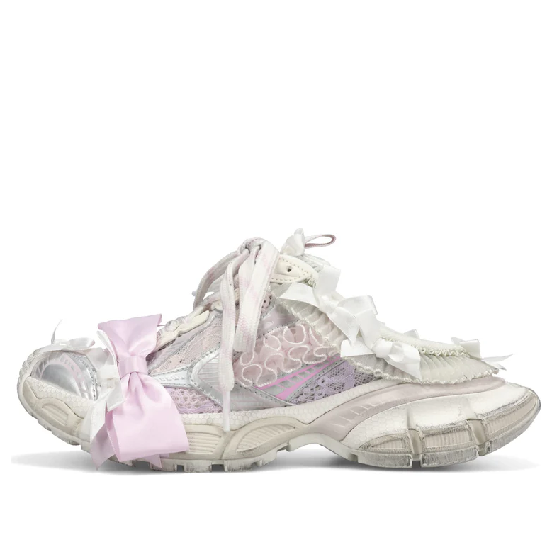 Tenisky a topánky Balenciaga Balenciaga 3XL Lace Mule Biela | 825468WXLMC9050