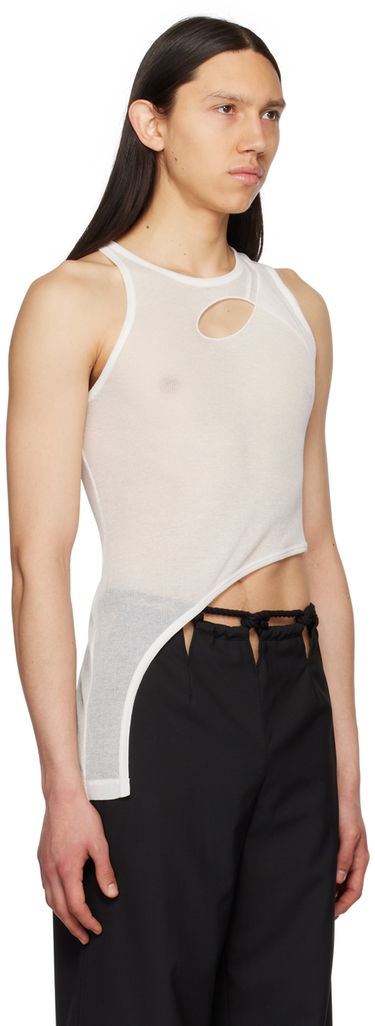 Tielko Dion Lee Bone Merrow Asymmetrical Tank Top Biela | C3133S23, 4