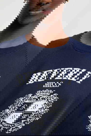 Mikina Sporty & Rich Sporty & Rich BH Crest Sweatshirt Navy | ST082626256BL106, 7