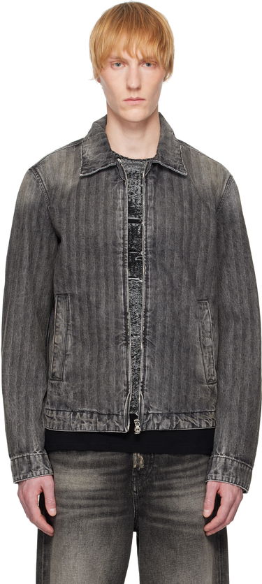 Bomber bunda Diesel Diesel D-Rohe Pinstripe Denim Jacket Šedá | A13741-09L59-02, 0