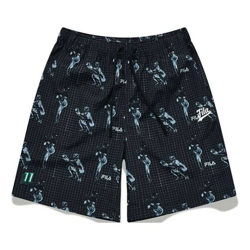 Šortky FILA Fusion Print Woven 5-Inch Shorts Čierna | T11M132601F-BK