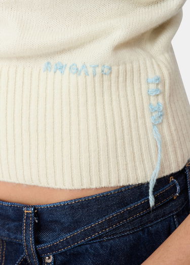 Vesta AXEL ARIGATO Marla Knitted Ribbed Vest with Side Lacing Biela | A3356004, 6