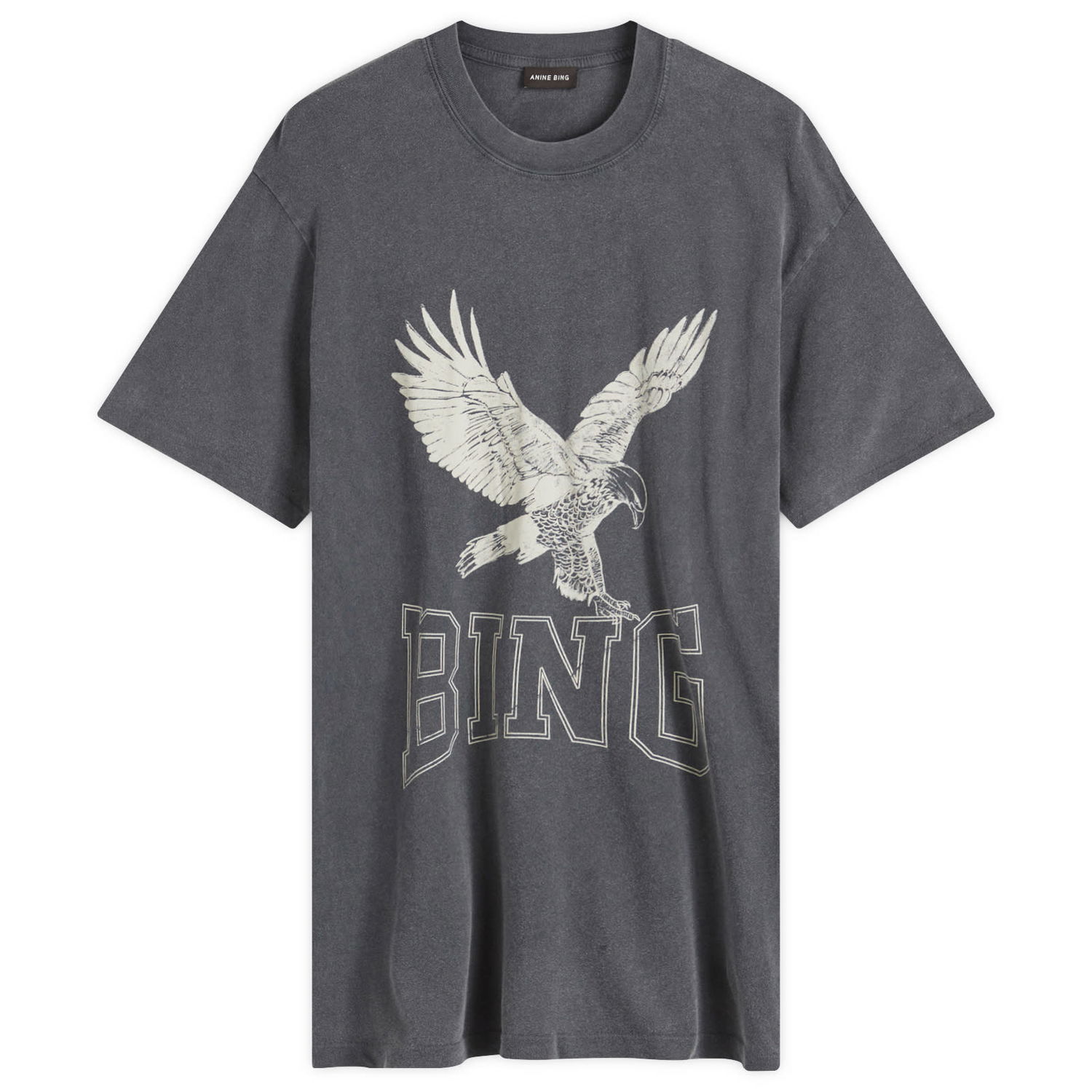 Tričko Anine Bing Lili Retro Eagle Graphic T-Shirt Šedá | A-08-10075-WBL1, 1