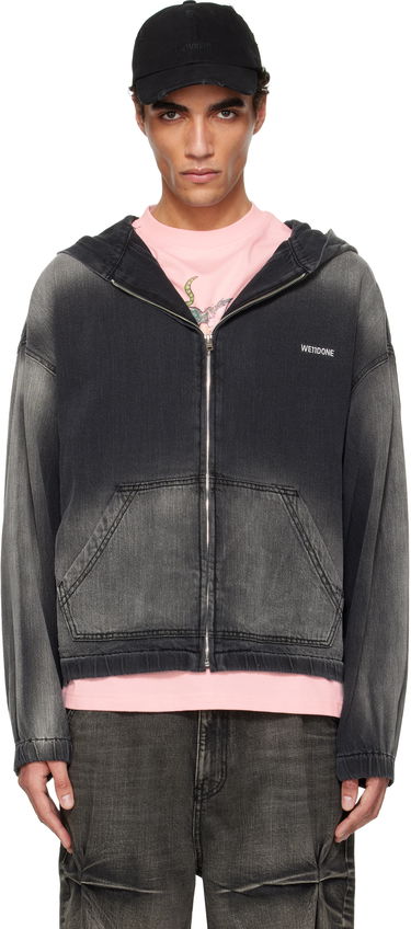 Mikina We11done We11done Zip-Up Denim Hoodie Šedá | WD-DJ1-25-317-U-BK, 0