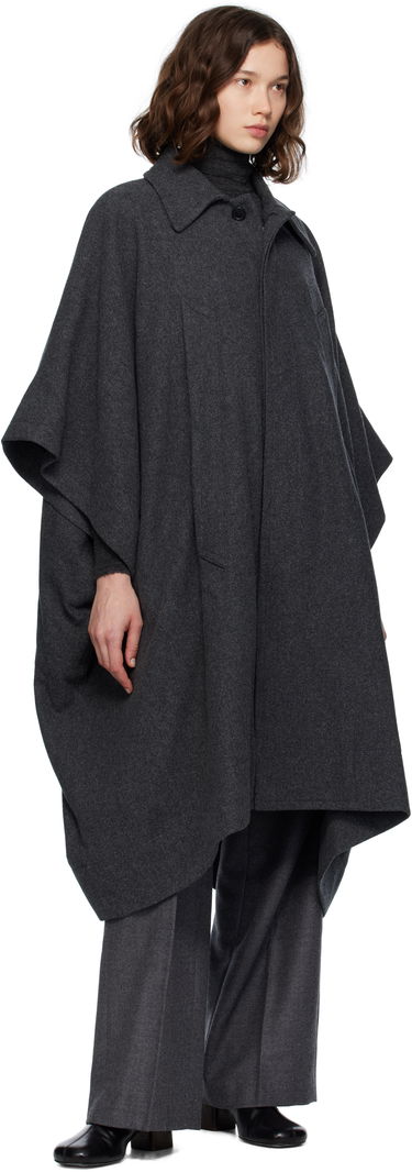 Kabáty Maison Margiela MM6 Maison Margiela Wool Cape Coat Šedá | S52AH0083 M35473, 3