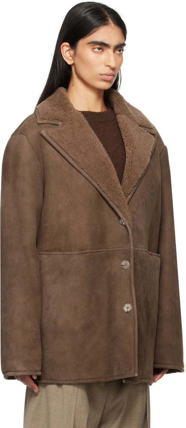 Bunda Loulou de Saison Loulou de Saison Cirebo Shearling Jacket Hnedá | CIREBO, 1