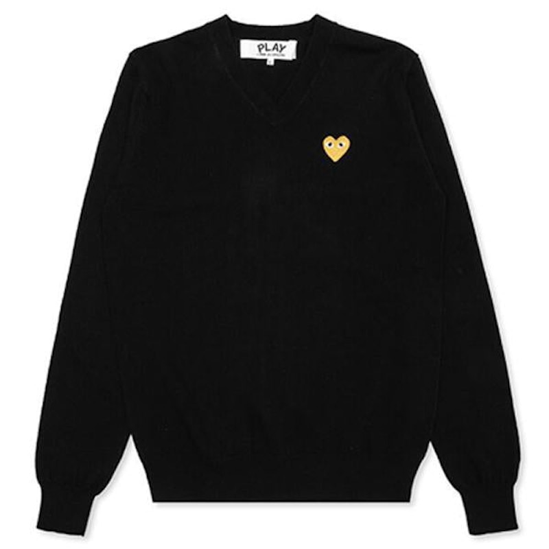 Sveter Comme des Garçons Play Heart V-Neck Sweater Čierna | AZ-N048-051-1, 0