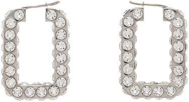 Náušnice Amina Muaddi Crystals Hoop Earrings Metalická | CHARLOTTE HOOP, 0